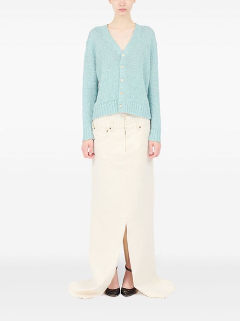 Maison Margiela hemp cardigan - Blue - zdjęcie produktu nr 2