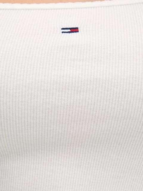 Tommy Jeans longsleeve kolor beżowy DW0DW21836