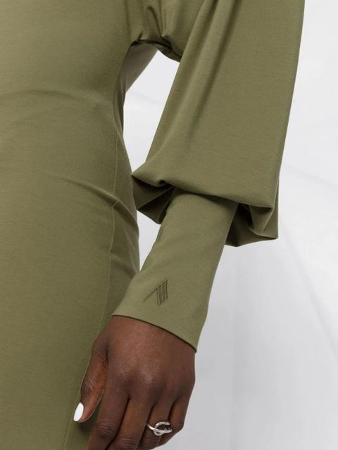 The Attico Quinn fitted mini dress - Green - zdjęcie produktu nr 2