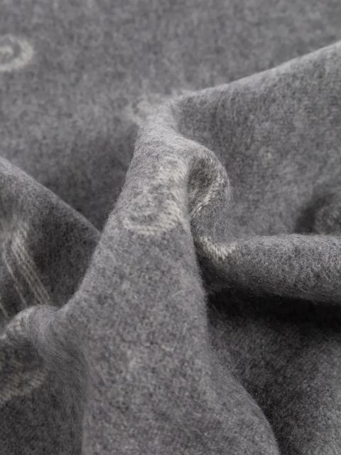 Max Mara monogram logo-pattern scarf - Grey - zdjęcie produktu nr 2