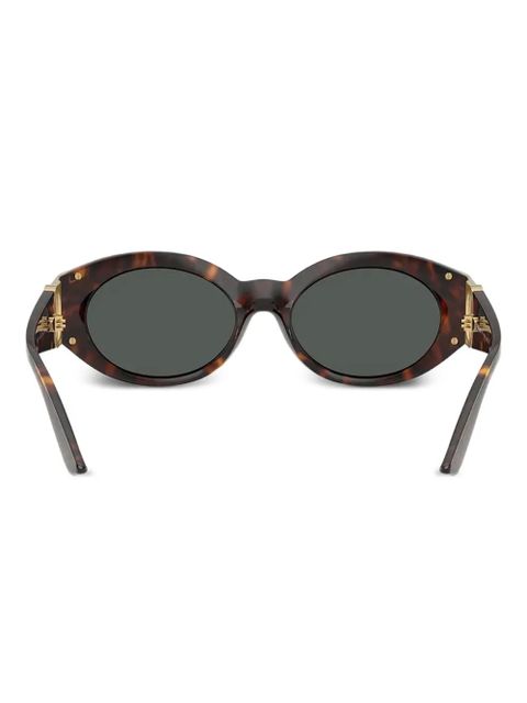 Versace Eyewear Medusa Biggie oval-frame sunglasses - Brown