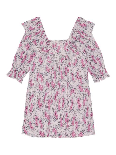 GANNI pleated ruffled dress - White - zdjęcie produktu nr 1