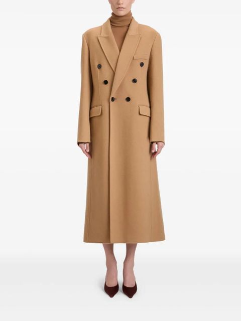 Victoria Beckham double-breasted wool coat - Brown