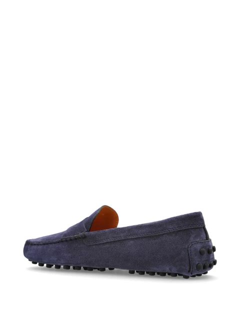Tod's Gommino pebble-textured suede loafers - Blue - zdjęcie produktu nr 2