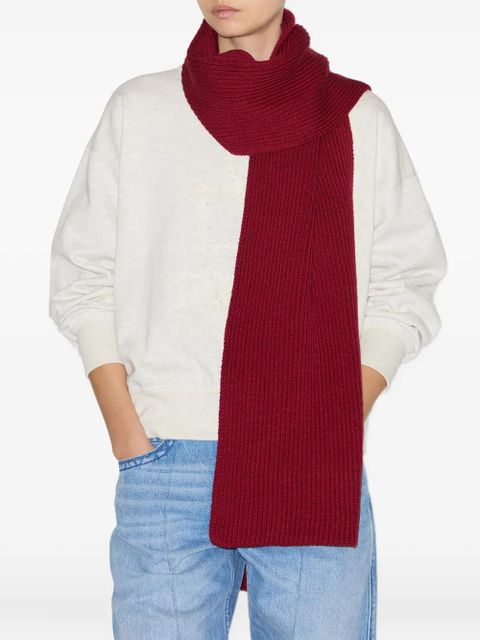 ISABEL MARANT ribbed-texture scarf - Red