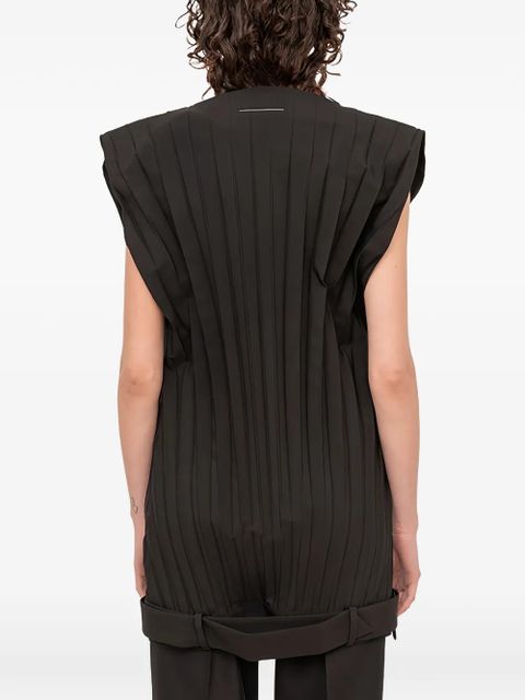 MM6 Maison Margiela pleated mini dress - Black