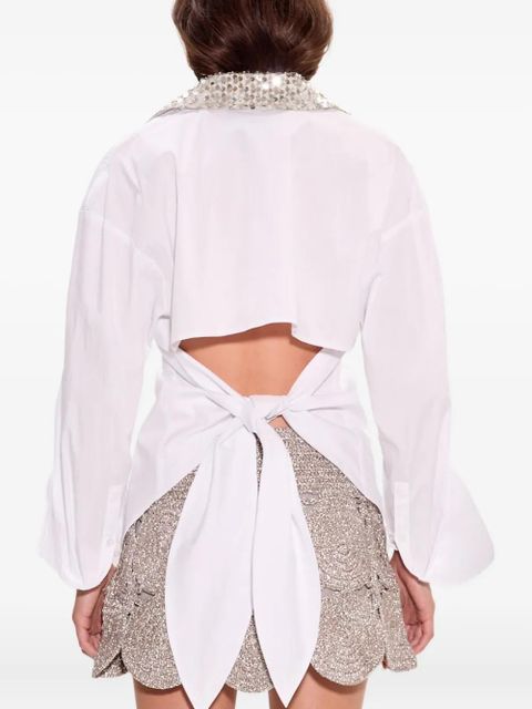 Simon Miller embellished tie loch shirt - White