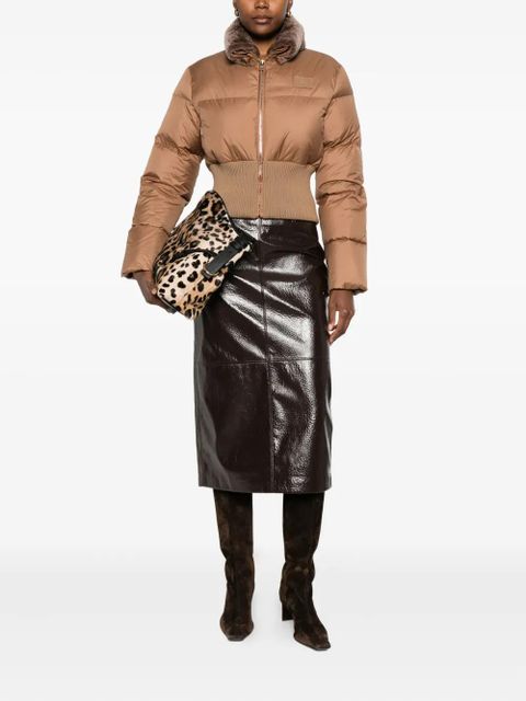 FENDI shearling-collar padded jacket - Brown - zdjęcie produktu nr 2