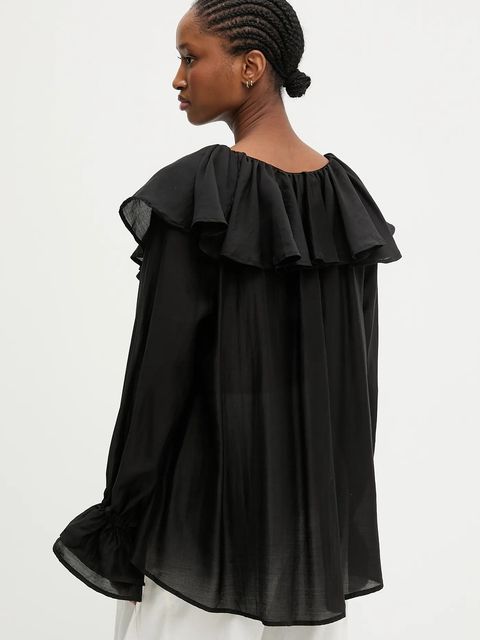 Answear.LAB bluzka damska kolor czarny gładka