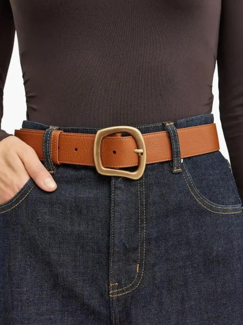 Gabriela Hearst Simone irregular-buckle belt - Brown - zdjęcie produktu nr 2