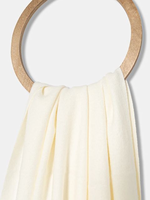 Answear.LAB szalik z wełną kolor beżowy gładki - zdjęcie produktu nr 2