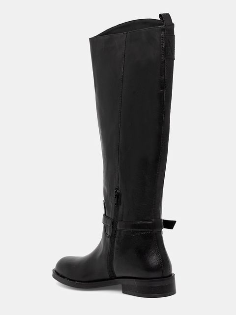 Marc O'Polo kozaki skórzane Enza damskie kolor czarny na płaskim obcasie 50819088001100 - zdjęcie produktu nr 2