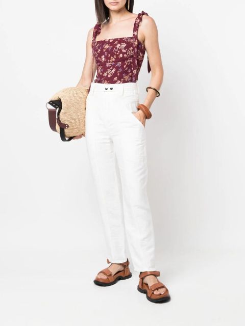 Isabel Marant Kaori high-waist trousers - White - zdjęcie produktu nr 2