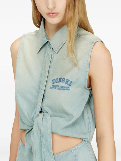 Diesel De-Susy-S tie-waist midi dress - Blue