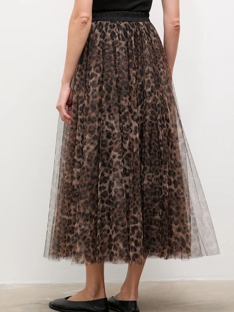 Answear.LAB spódnica kolor brązowy maxi rozkloszowana