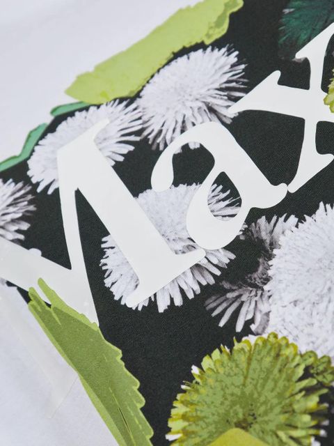 Max Mara floral-print cotton T-shirt - White