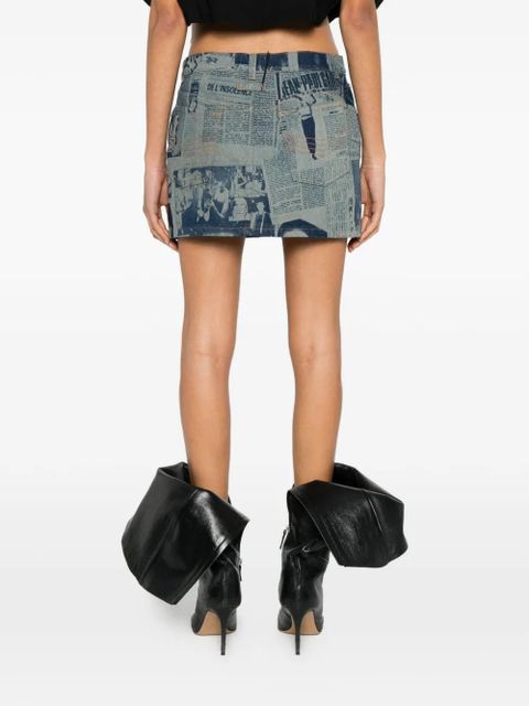 Jean Paul Gaultier belt-loop mini skirt - Blue