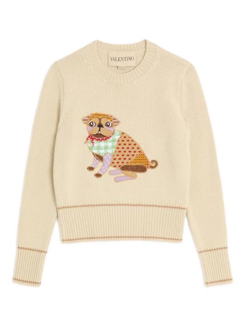 Valentino Garavani embroidered sweater - Neutrals - zdjęcie produktu nr 1