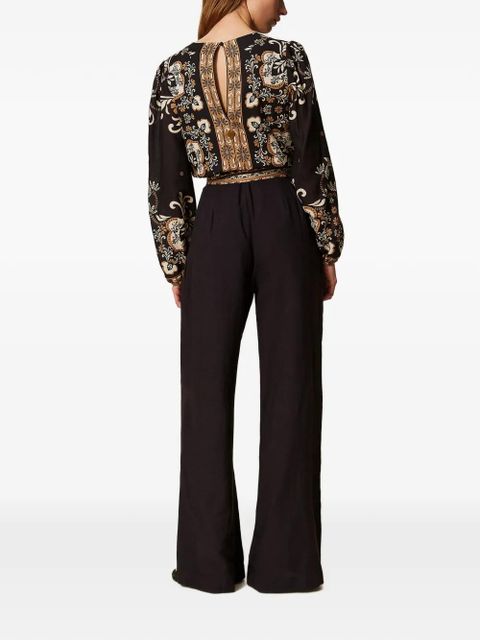 TWINSET printed tie jumpsuit - Black