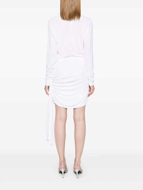 Christopher Esber draped-detailing mini dres - White