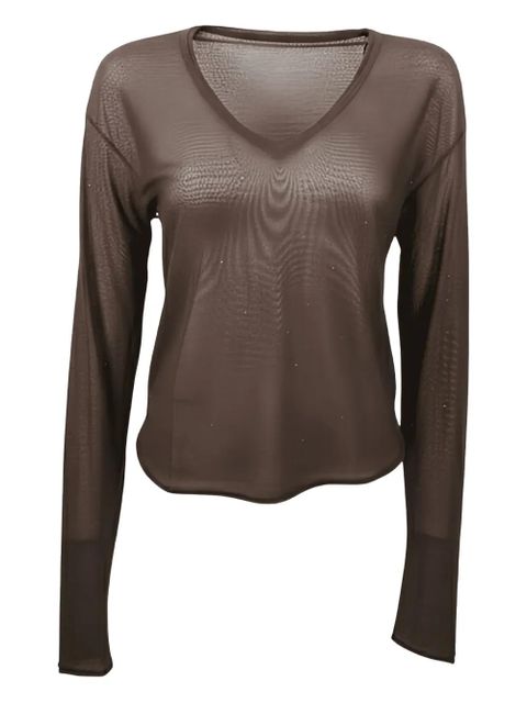 PINKO V-neck T-shirt - Brown - zdjęcie produktu nr 1