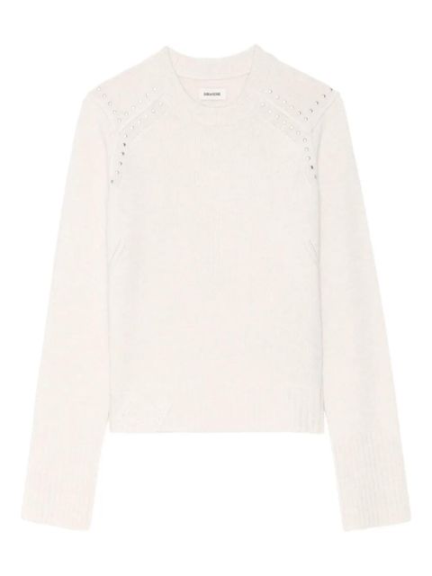 Zadig&Voltaire embellished crew-neck sweater - White - zdjęcie produktu nr 1