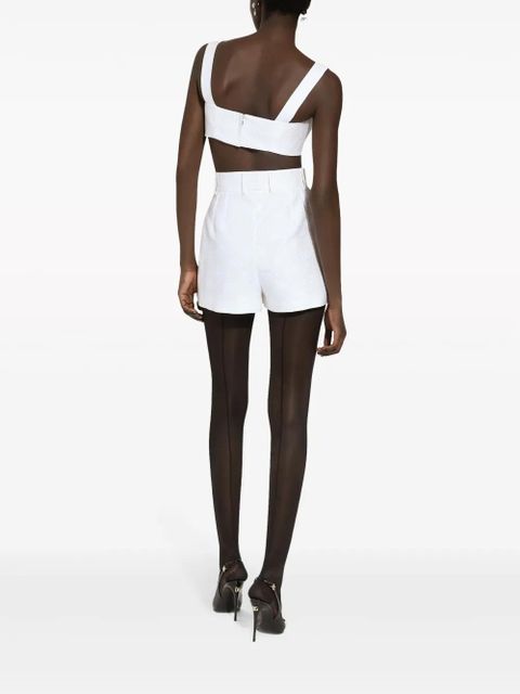 Dolce & Gabbana logo-jacquard high-waisted short - Neutrals