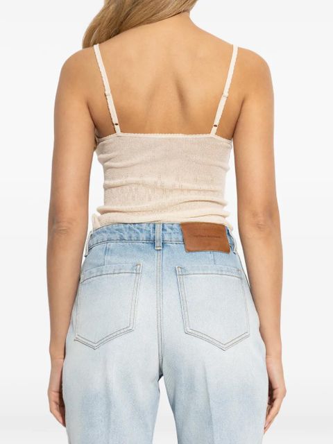 Victoria Beckham ribbed-knit tank top - Neutrals