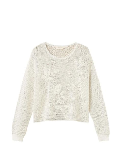 TWINSET embroidered sweater - White - zdjęcie produktu nr 1