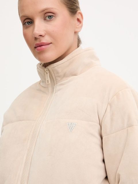 Guess kurtka COUTURE kolor beżowy zimowa V4BL03 K0232