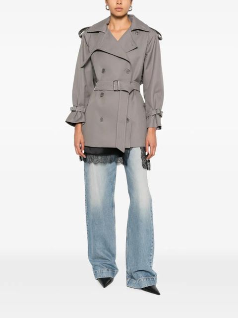 Max Mara Cacio double-breasted belted trench coat - Grey
