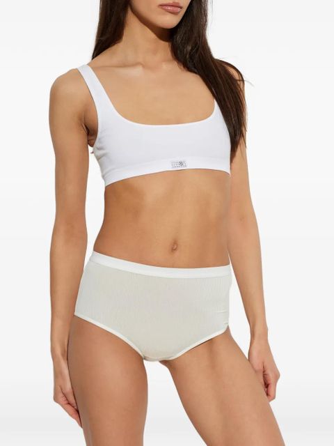 MM6 Maison Margiela ribbed-knit briefs - Neutrals - zdjęcie produktu nr 2