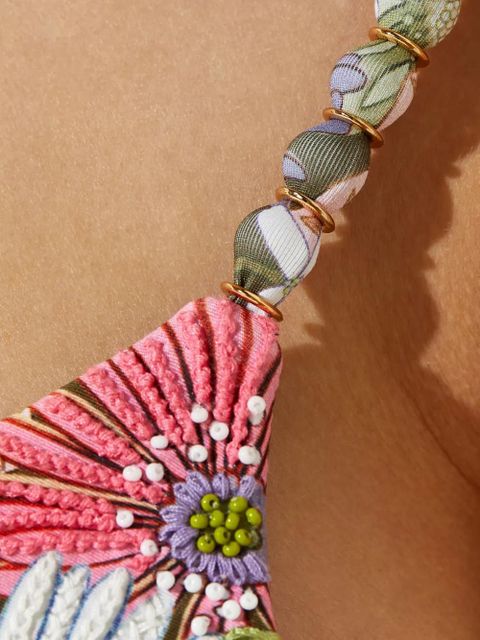 Agua By Agua Bendita embroidered-detail bikini top - White - zdjęcie produktu nr 2