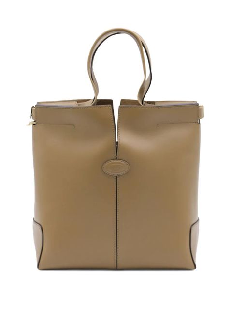 Tod's double-handle leather tote bag - Brown - zdjęcie produktu nr 1