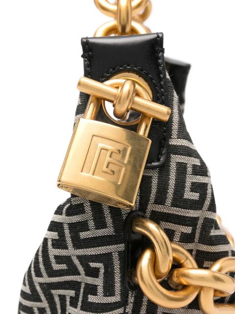 Balmain medium monogram chain sync tote bag - Black