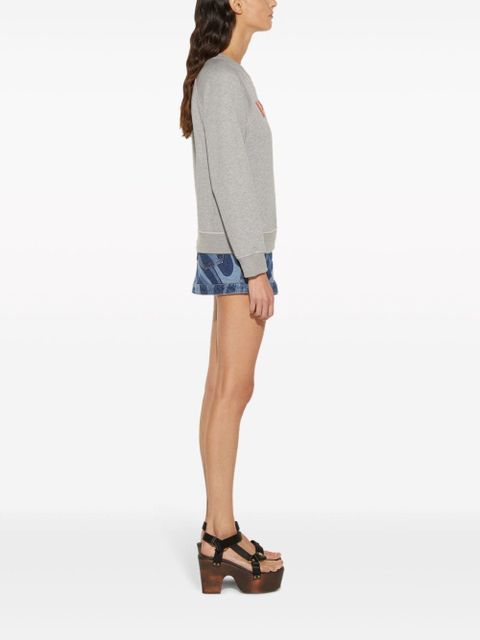 PUCCI logo-embroidered cotton sweatshirt - Grey