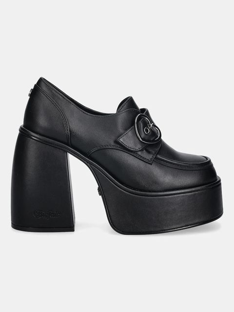 Buffalo czółenka Heart Monk kolor czarny na słupku 1290207-BLK