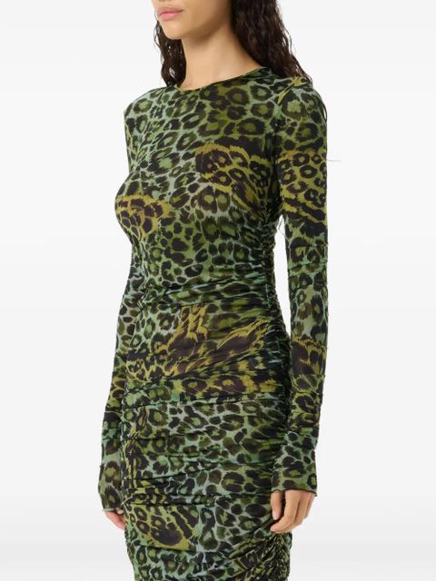 Blumarine long-sleeve ruched maxi dress - Green