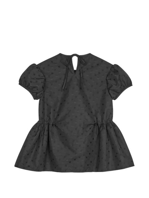 Cecilie Bahnsen Chiara jacquard gathered blouse - Black - zdjęcie produktu nr 2