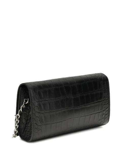 Balenciaga croc-embossed leather cross body bag - Black - zdjęcie produktu nr 2