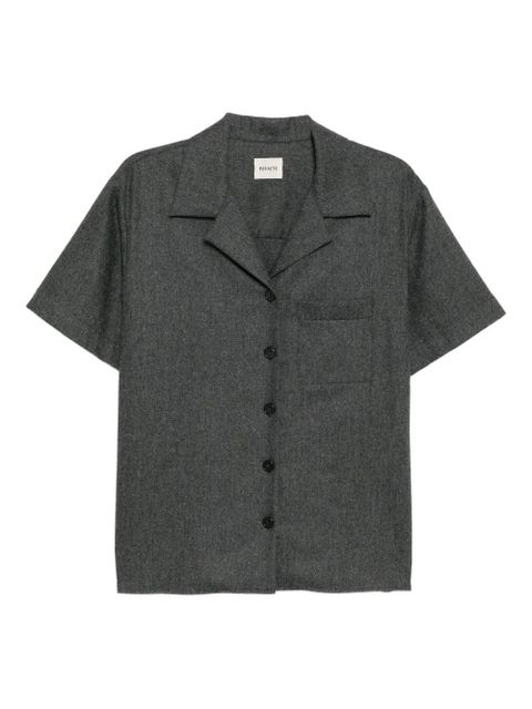 KHAITE Riordan buttoned short-sleeve shirt - Grey - zdjęcie produktu nr 1