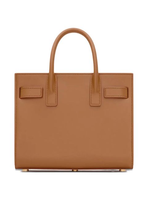 Saint Laurent Sac de Jour nano leather padlock tote bag - Brown