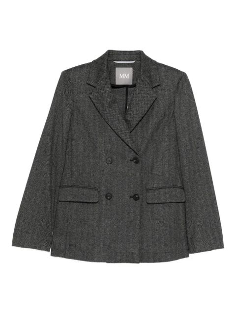 Max Mara herringbone double-breasted jacket - Grey - zdjęcie produktu nr 1