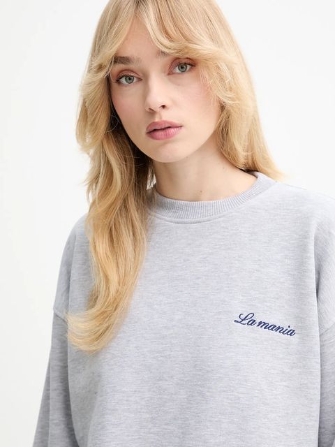 La Mania bluza ROYAL damska kolor szary gładka ROYAL