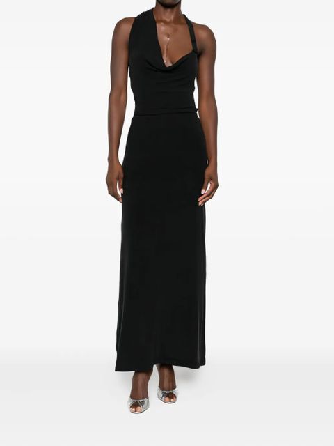 Aya Muse halterneck midi dress - Blue