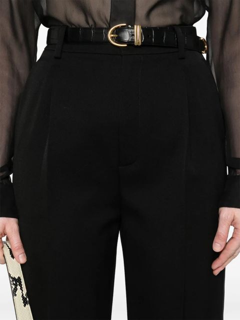 Saint Laurent grain de poudre tuxedo trousers - Black