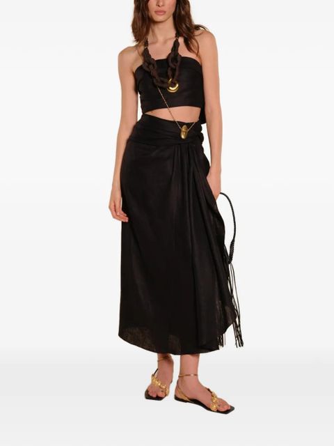 Johanna Ortiz Dazzling Crest medallion-detail sandals - Black