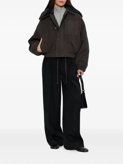 Victoria Beckham fur-collar pocket jacket - Brown - zdjęcie produktu nr 2