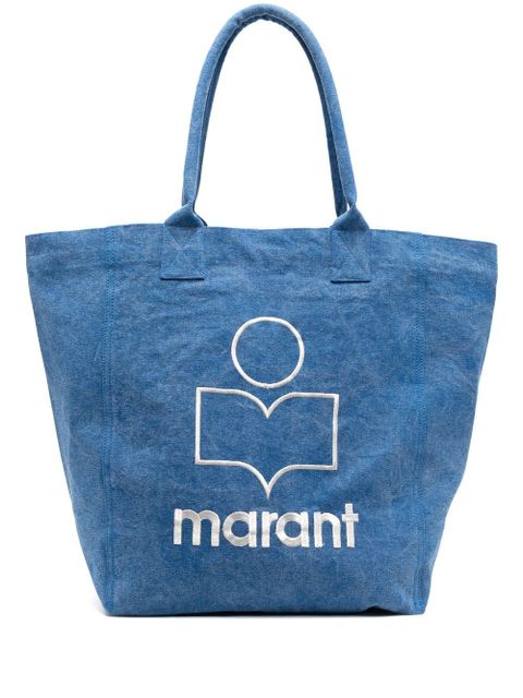 ISABEL MARANT Yenky logo-embroidered tote bag - Blue - zdjęcie produktu nr 1