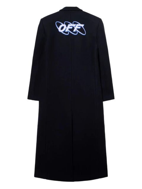 Off-White long wool coat - Blue